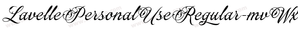 LavellePersonalUseRegular-mvWx字体转换