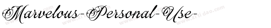 Marvelous-Personal-Use字体转换
