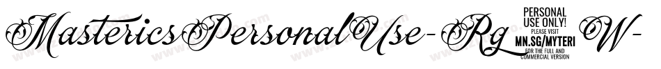 MastericsPersonalUse-Rg4W字体转换
