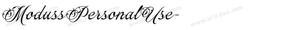 ModussPersonalUse字体转换