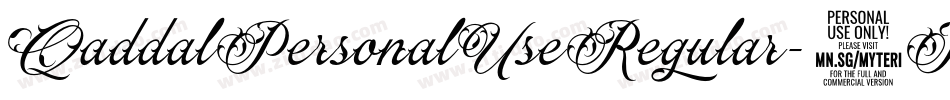 QaddalPersonalUseRegular-4J34字体转换
