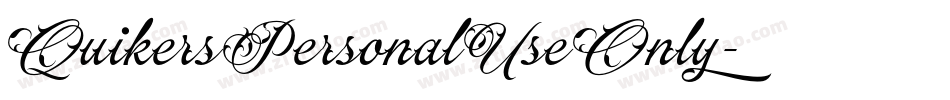 QuikersPersonalUseOnly字体转换