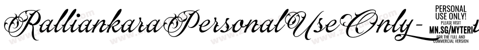 RalliankaraPersonalUseOnly-3v4L字体转换 RalliankaraPersonalUseOnly-3v4L字体转换
