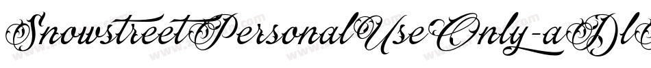 SnowstreetPersonalUseOnly-aDlK字体转换 SnowstreetPersonalUseOnly-aDlK字体转换