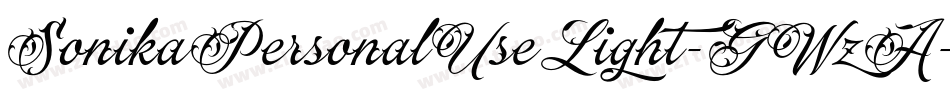 SonikaPersonalUseLight-GWzA字体转换