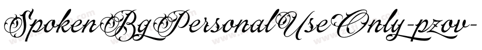 SpokenBgPersonalUseOnly-pzov字体转换