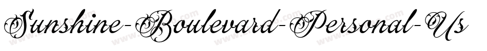 Sunshine-Boulevard-Personal-Use字体转换