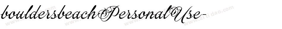bouldersbeachPersonalUse字体转换