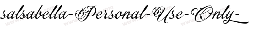 salsabella-Personal-Use-Only字体转换