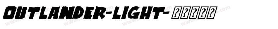 Outlander-Light字体转换