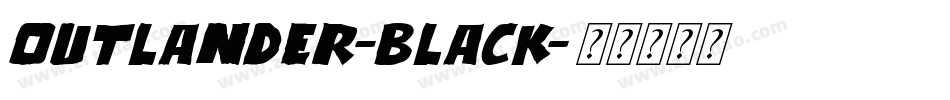 Outlander-Black字体转换