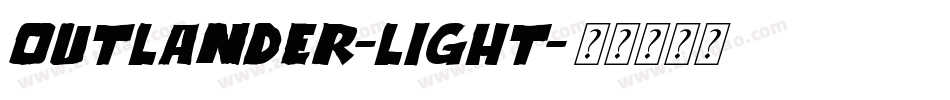 Outlander-Light字体转换