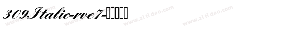 309Italic-rve7字体转换