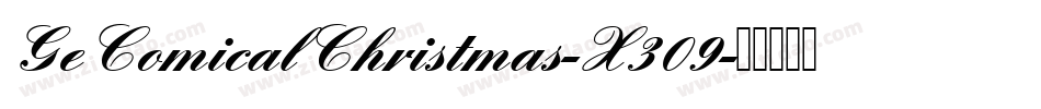 GeComicalChristmas-X309字体转换