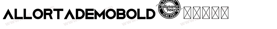 AllortaDemoBold字体转换