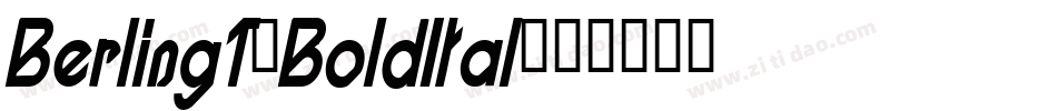 BerlingT-BoldItal字体转换