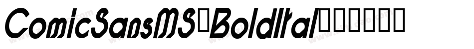 ComicSansMS-BoldItal字体转换
