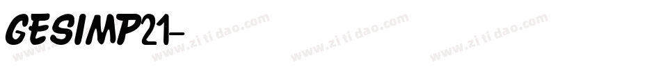 gesimp21字体转换