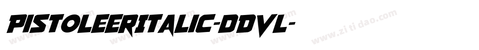 PistoleerItalic-dDVl字体转换
