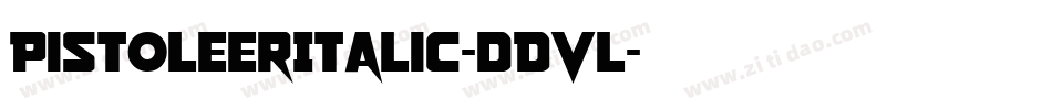 PistoleerItalic-dDVl字体转换