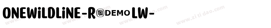 OneWildLine-R3lW字体转换