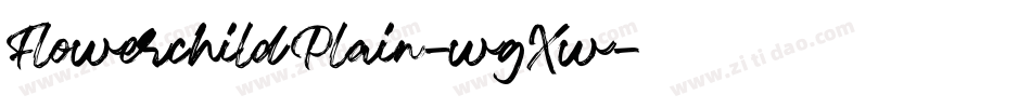 FlowerchildPlain-wgXw字体转换