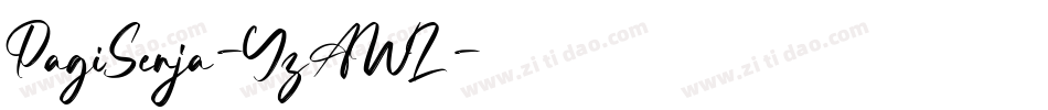 PagiSenja-YzAWL字体转换