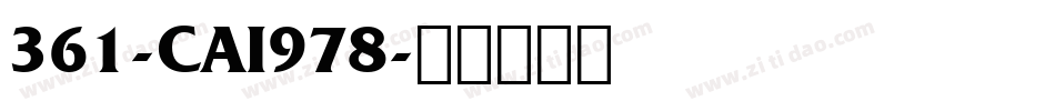 361-CAI978字体转换