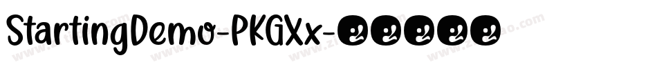 StartingDemo-PKGXx字体转换 StartingDemo-PKGXx字体转换