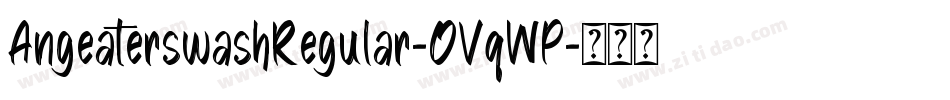 AngeaterswashRegular-OVqWP字体转换