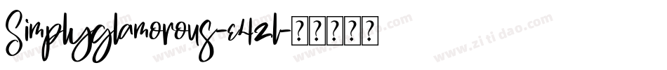 Simplyglamorous-e4zl字体转换