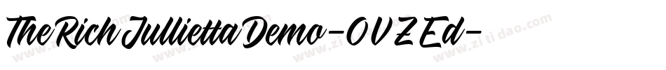 TheRichJulliettaDemo-OVZEd字体转换