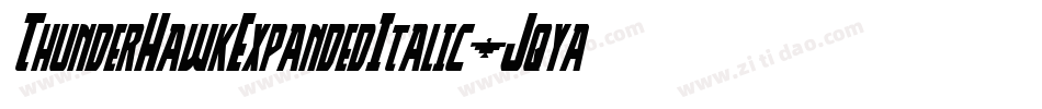 ThunderHawkExpandedItalic-Jqya字体转换