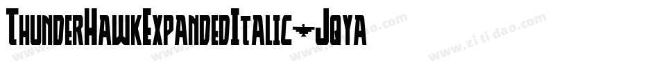 ThunderHawkExpandedItalic-Jqya字体转换