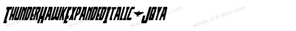 ThunderHawkExpandedItalic-Jqya字体转换