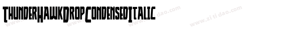 ThunderHawkDropCondensedItalic-DZpW字体转换