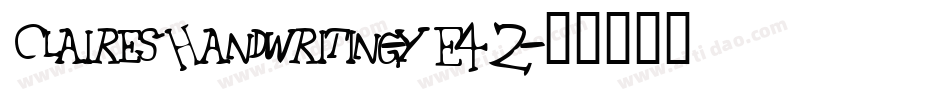ClairesHandwriting-yE42字体转换