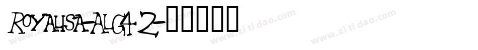 Royalisa-ALG42字体转换