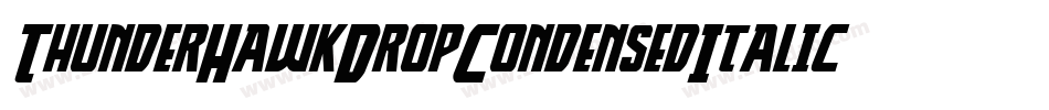ThunderHawkDropCondensedItalic-DZpW字体转换