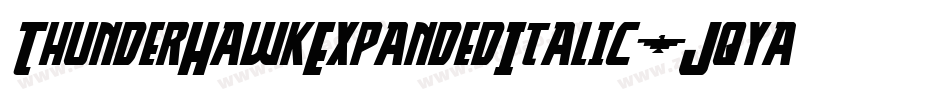 ThunderHawkExpandedItalic-Jqya字体转换