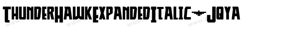ThunderHawkExpandedItalic-Jqya字体转换