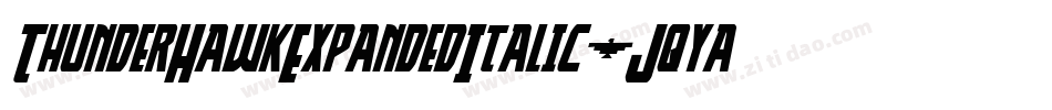 ThunderHawkExpandedItalic-Jqya字体转换