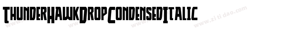 ThunderHawkDropCondensedItalic-DZpW字体转换