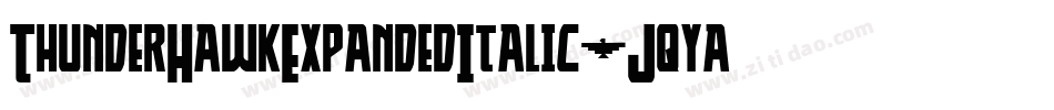 ThunderHawkExpandedItalic-Jqya字体转换