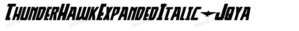 ThunderHawkExpandedItalic-Jqya字体转换