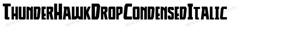 ThunderHawkDropCondensedItalic-DZpW字体转换