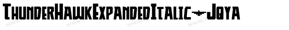 ThunderHawkExpandedItalic-Jqya字体转换