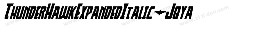 ThunderHawkExpandedItalic-Jqya字体转换