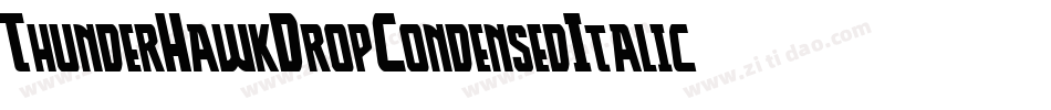 ThunderHawkDropCondensedItalic-DZpW字体转换
