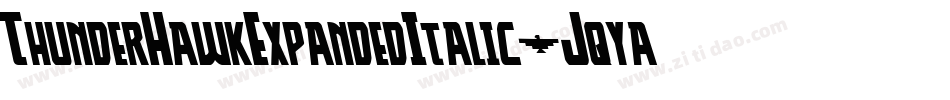 ThunderHawkExpandedItalic-Jqya字体转换